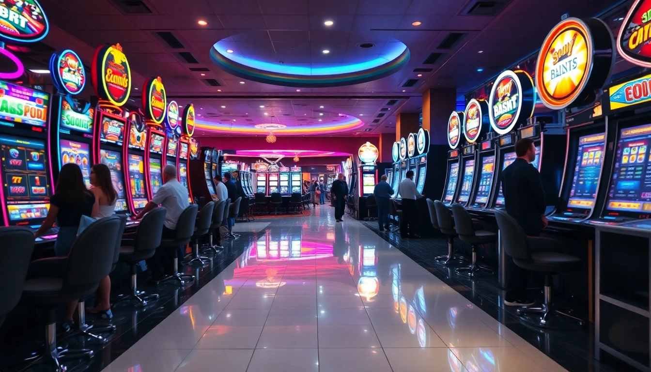 Menghadapi pengalaman SLOT365 yang mendebarkan di lantai kasino dengan mesin slot menawan.