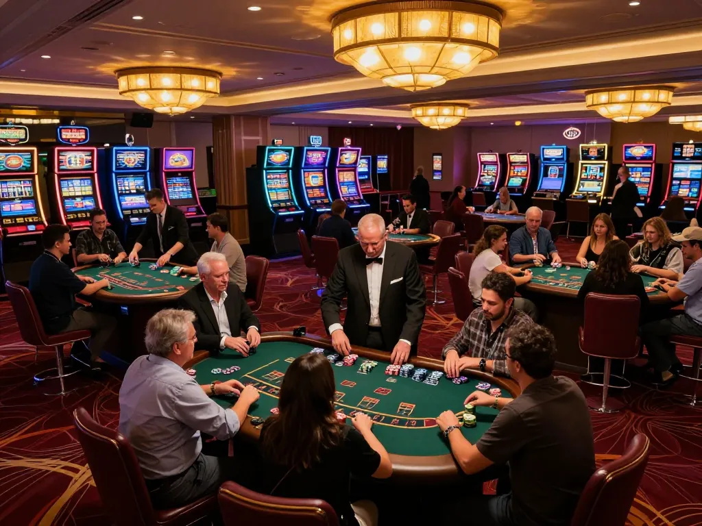 gen-e players enjoy thrilling blackjack action in a luxurious casino environment