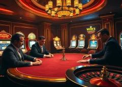 Players engage in high-stakes poker at a luxurious casino, reflecting the hidden wiki dark web atmosphere.