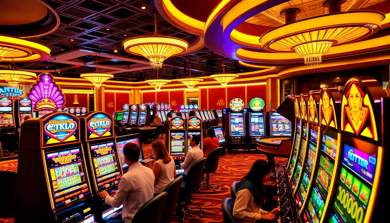 Experience the thrill of winning at situs gacor slot machines in a luxurious casino setting.