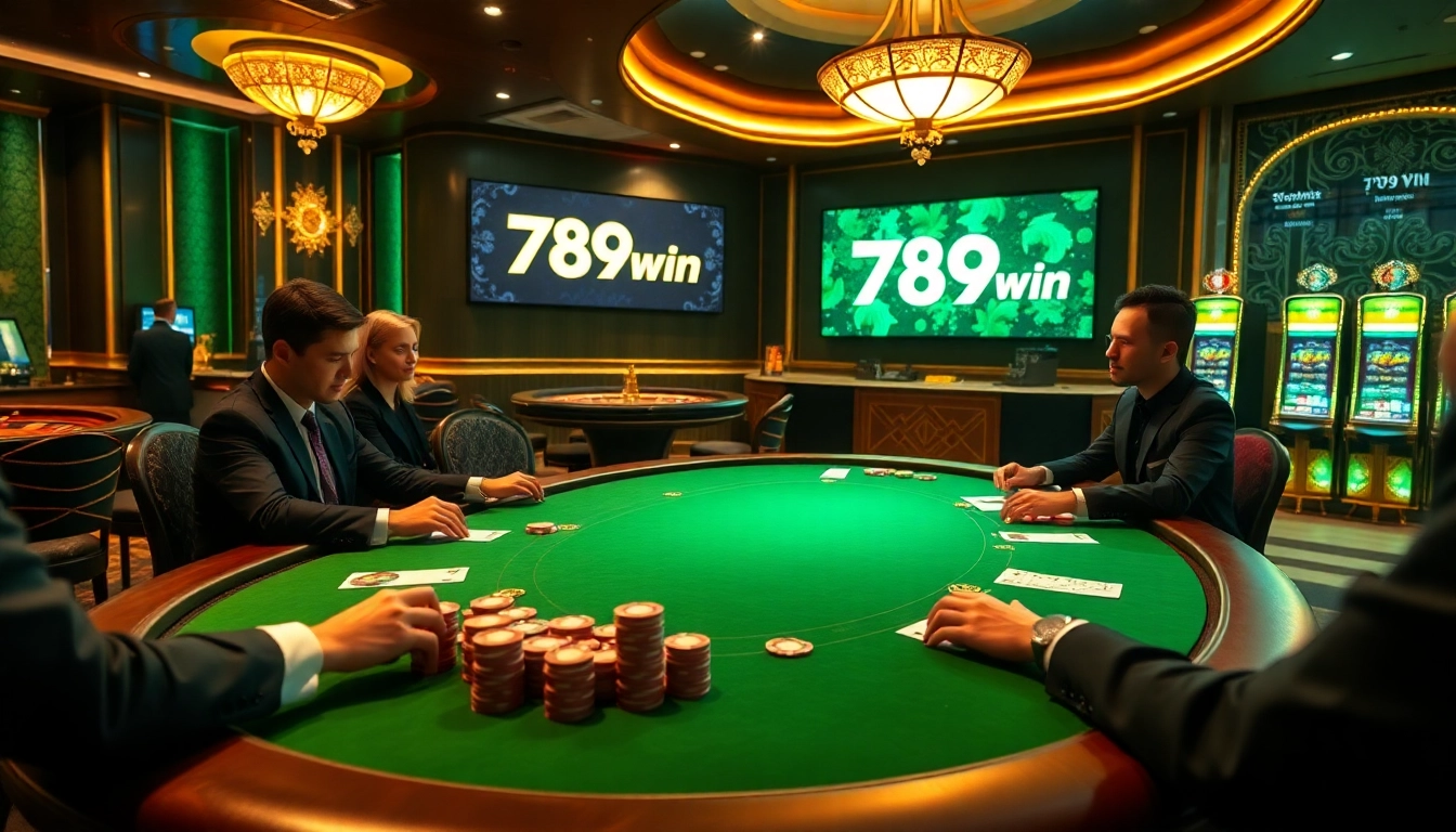 Experience thrilling poker action with 789win in a luxury casino environment.
